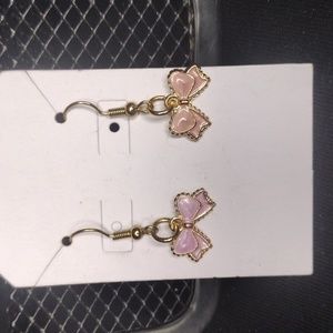 Pink Bow Earrings